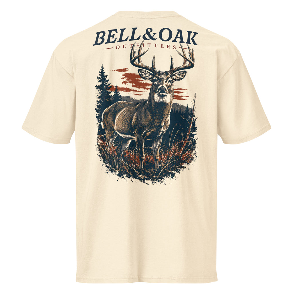"Whitetail" Men's Premium Cotton Tee - Bell & Oak Outfitters