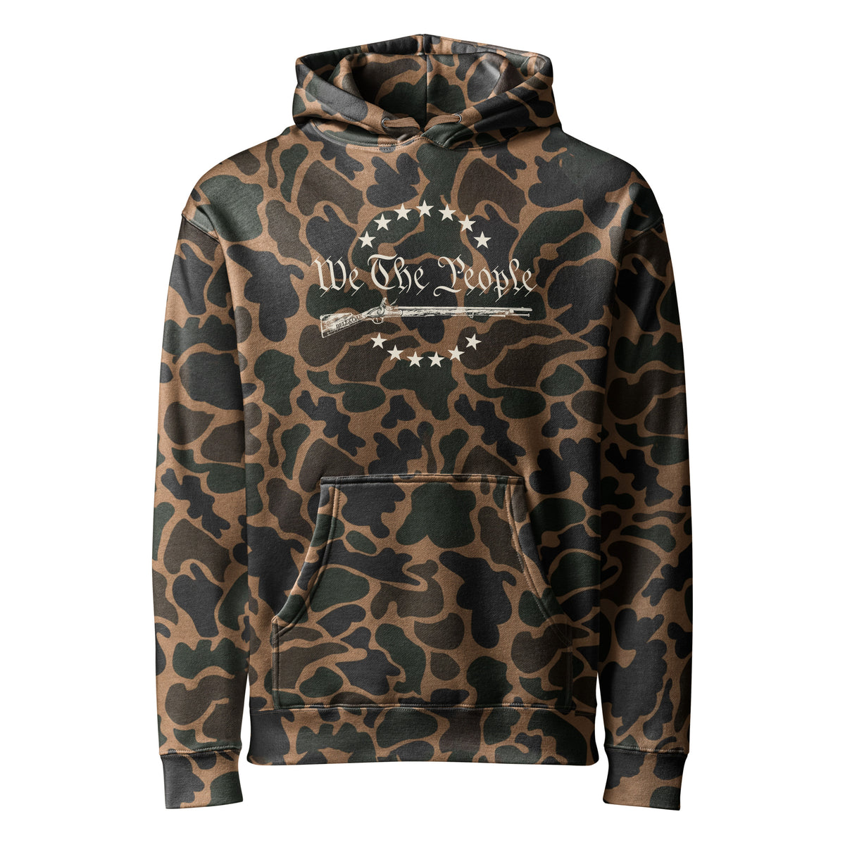"We the People" Duck Camo Heavyweight Hoodie - Bell & Oak Outfitters