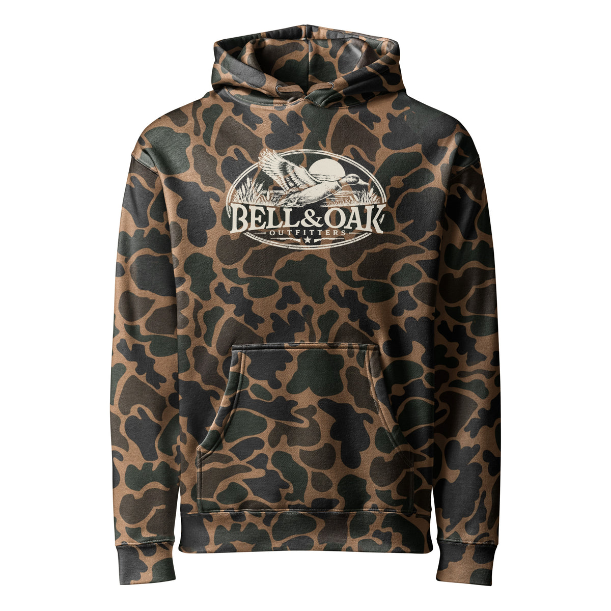 "Duck Hunter" Duck Camo Heavyweight Hoodie - Bell & Oak Outfitters