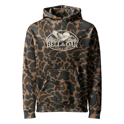 "Duck Hunter" Duck Camo Heavyweight Hoodie - Bell & Oak Outfitters