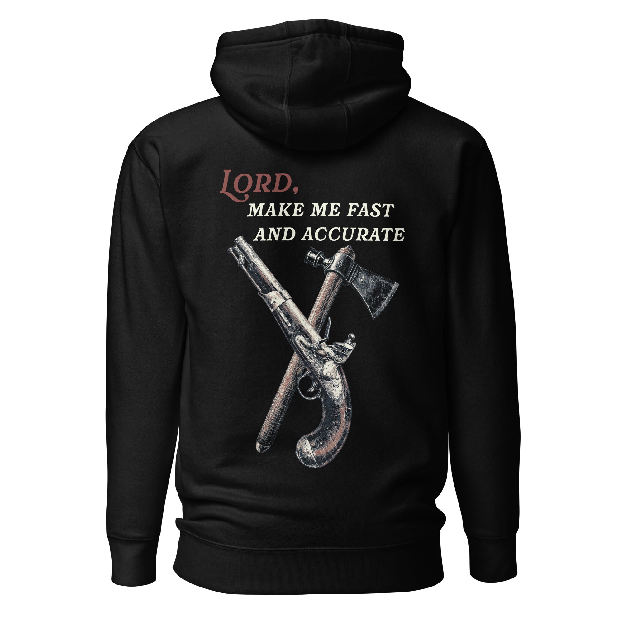 "Fast & Accurate" Men's Premium Cotton Hoodie - Bell & Oak Outfitters