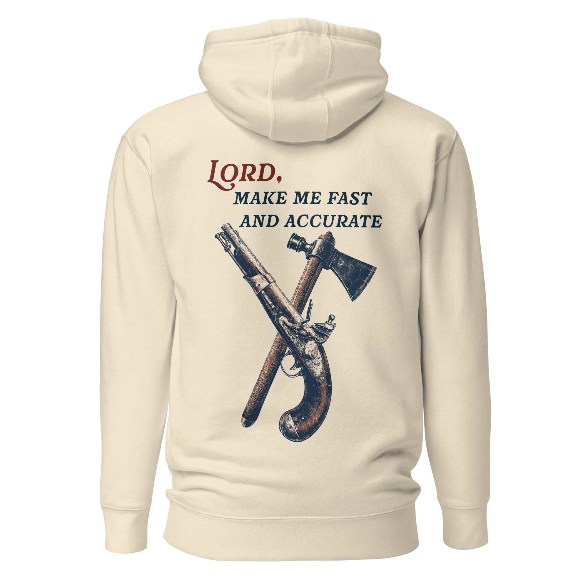 "Fast & Accurate" Men's Premium Cotton Hoodie - Bell & Oak Outfitters