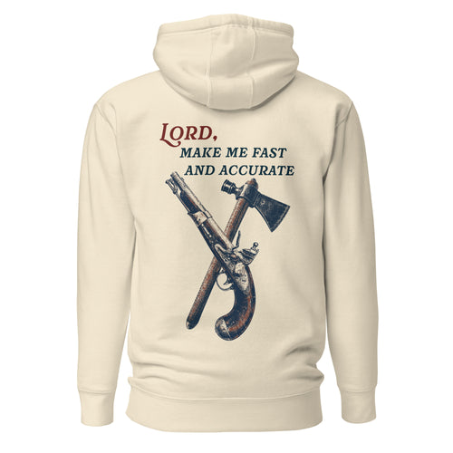 "Fast & Accurate" Men's Premium Cotton Hoodie - Bell & Oak Outfitters